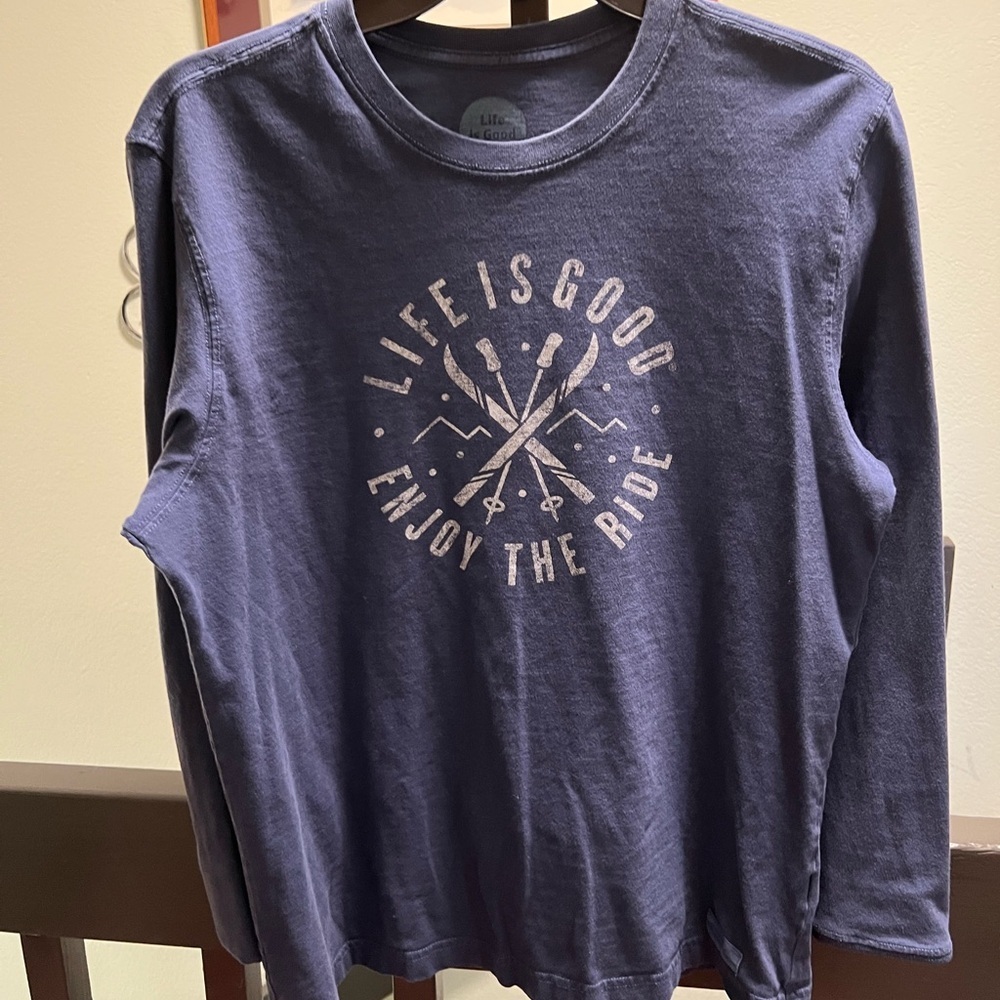 Life Is Good Blue Long Sleeve Shirt “Enjoy The Ride” #245
